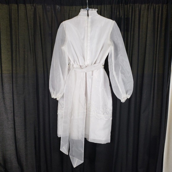 Vintage Merry Girl Party Dress Communion Flower Girl Princess Girls sz 7 8 Twirl - Picture 4 of 8